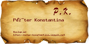Péter Konstantina névjegykártya